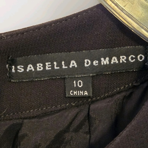 Isabella‎ Demarco Midi Dress Size 10 Chocolate Brown Cap Sleeve - Picture 4 of 12